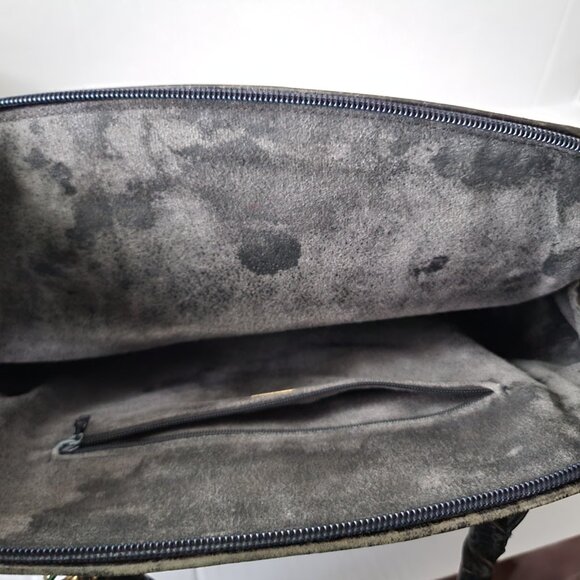 Vtg Bally Doctor Bag Purse Black Croc Embossed Leather Goldtone Trim Crossbody - Picture 16 of 16